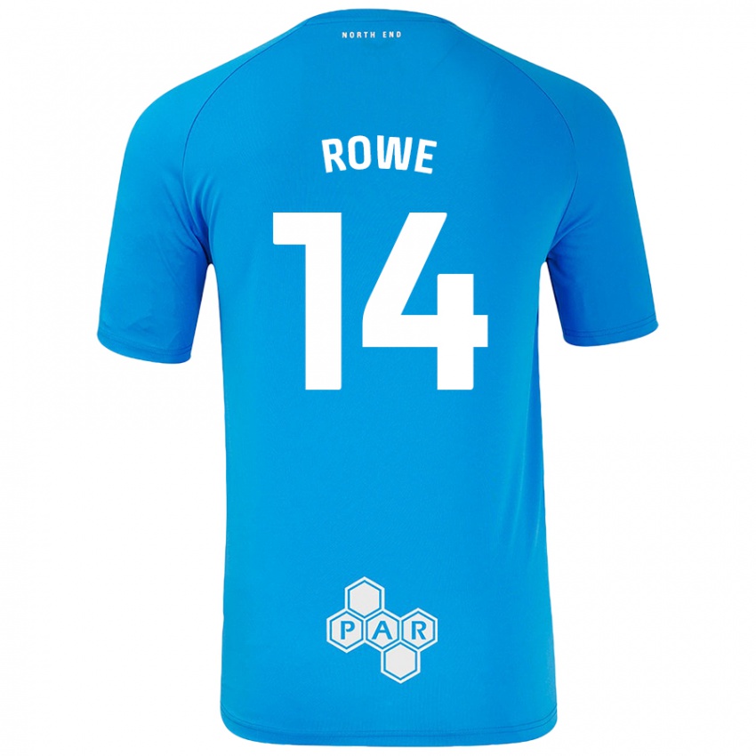 Hombre Camiseta Sasha Rowe #14 Azul Cielo 2ª Equipación 2024/25 La Camisa