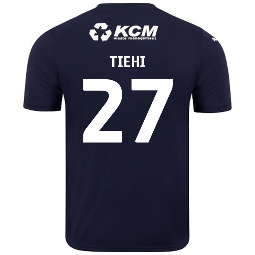 Hombre Camiseta Christ Tiehi #27 Azul Marino 2ª Equipación 2024/25 La Camisa