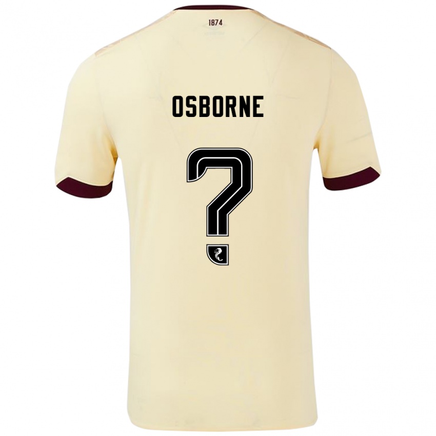 Hombre Camiseta Alfie Osborne #0 Crema Burdeos 2ª Equipación 2024/25 La Camisa