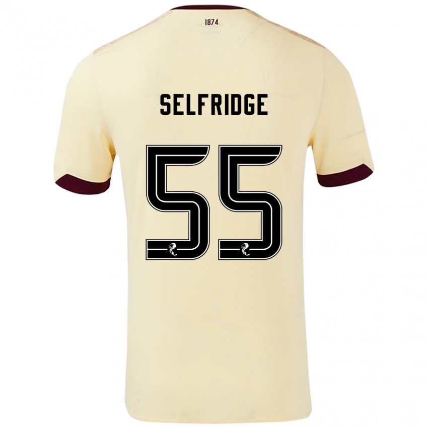 Hombre Camiseta Louis Selfridge #55 Crema Burdeos 2ª Equipación 2024/25 La Camisa