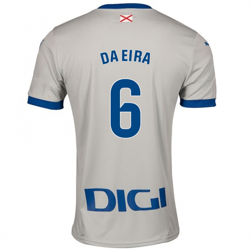 Hombre Camiseta Stefanie Da Eira #6 Gris Claro 2ª Equipación 2024/25 La Camisa