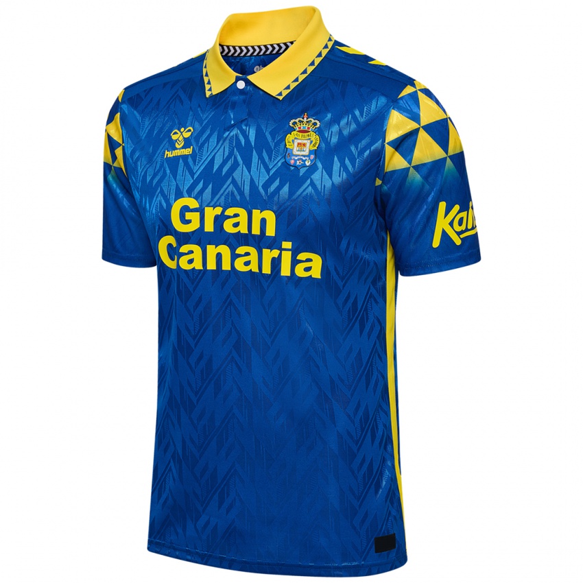 Hombre Camiseta Javi Muñoz #5 Azul Amarillo 2ª Equipación 2024/25 La Camisa