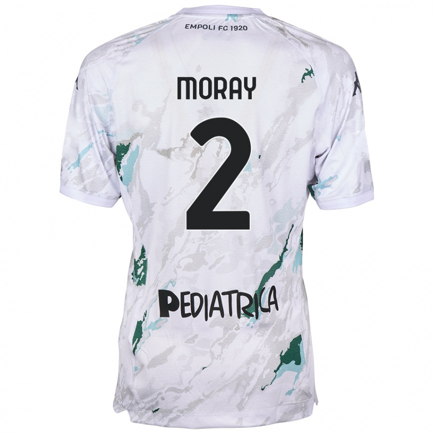 Hombre Camiseta Jeremy Moray #2 Gris 2ª Equipación 2024/25 La Camisa