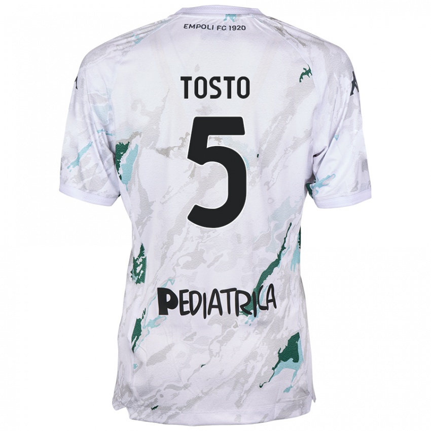 Hombre Camiseta Lorenzo Tosto #5 Gris 2ª Equipación 2024/25 La Camisa