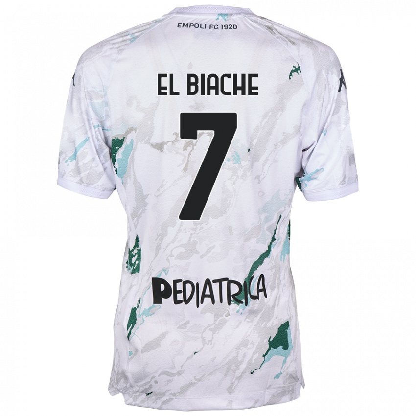 Hombre Camiseta Noah El Biache #7 Gris 2ª Equipación 2024/25 La Camisa