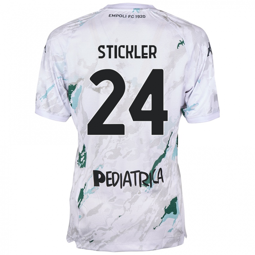 Hombre Camiseta Mateo Stickler #24 Gris 2ª Equipación 2024/25 La Camisa