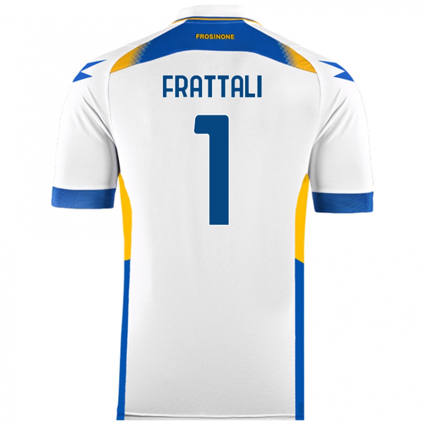 Hombre Camiseta Pierluigi Frattali #1 Blanco 2ª Equipación 2024/25 La Camisa