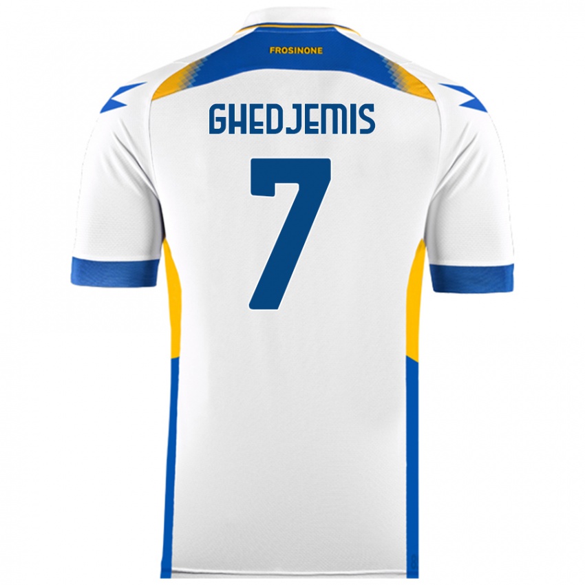 Hombre Camiseta Farès Ghedjemis #7 Blanco 2ª Equipación 2024/25 La Camisa