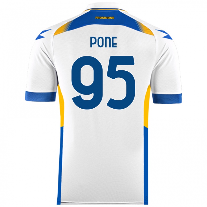 Hombre Camiseta Cristian Pone #95 Blanco 2ª Equipación 2024/25 La Camisa