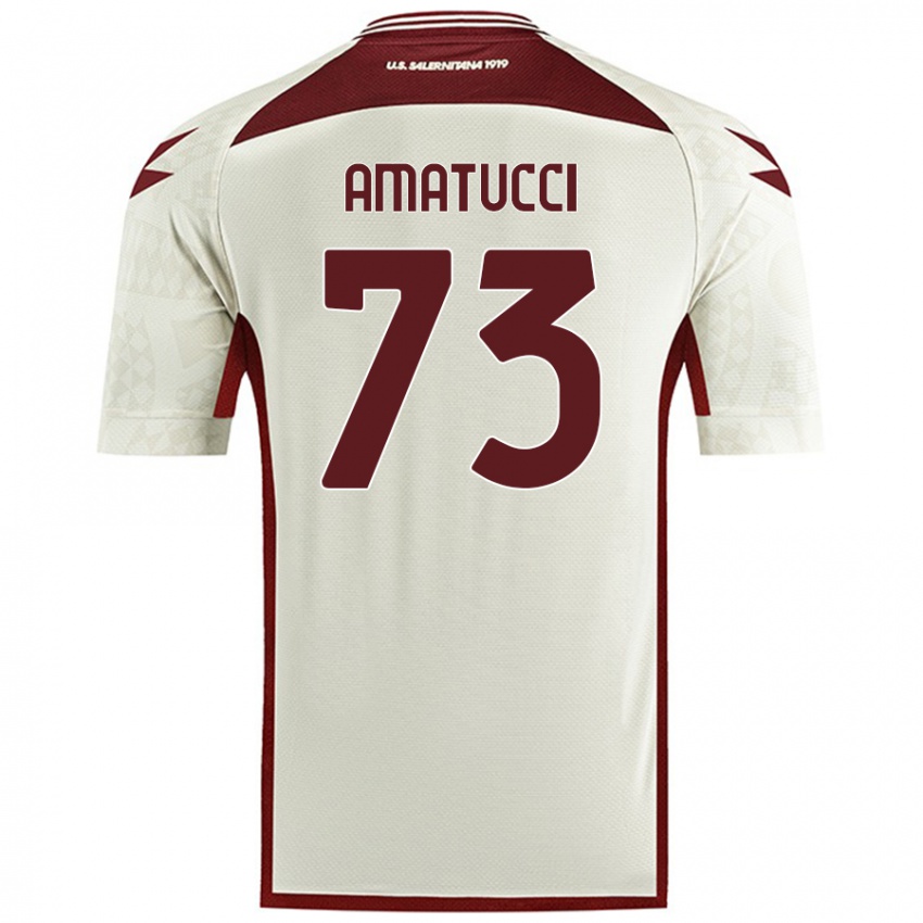 Hombre Camiseta Lorenzo Amatucci #73 Color Crema 2ª Equipación 2024/25 La Camisa