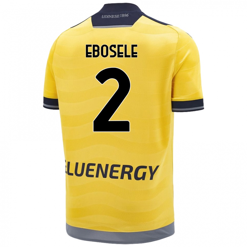 Hombre Camiseta Festy Ebosele #2 Dorado 2ª Equipación 2024/25 La Camisa