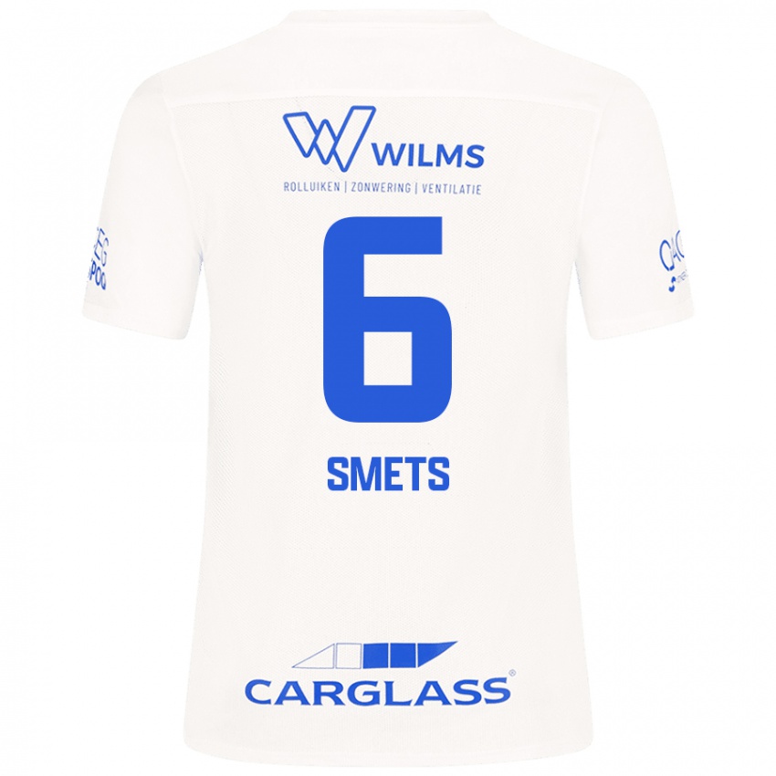 Hombre Camiseta Matte Smets #6 Blanco 2ª Equipación 2024/25 La Camisa