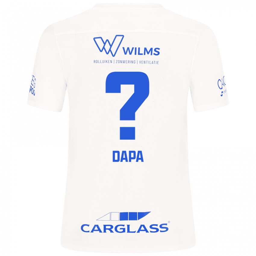 Hombre Camiseta Melvyn Dapa #0 Blanco 2ª Equipación 2024/25 La Camisa