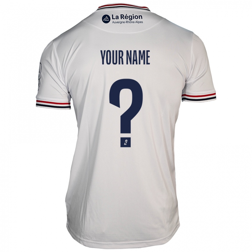 Hombre Camiseta Su Nombre #0 Blanco 2ª Equipación 2024/25 La Camisa