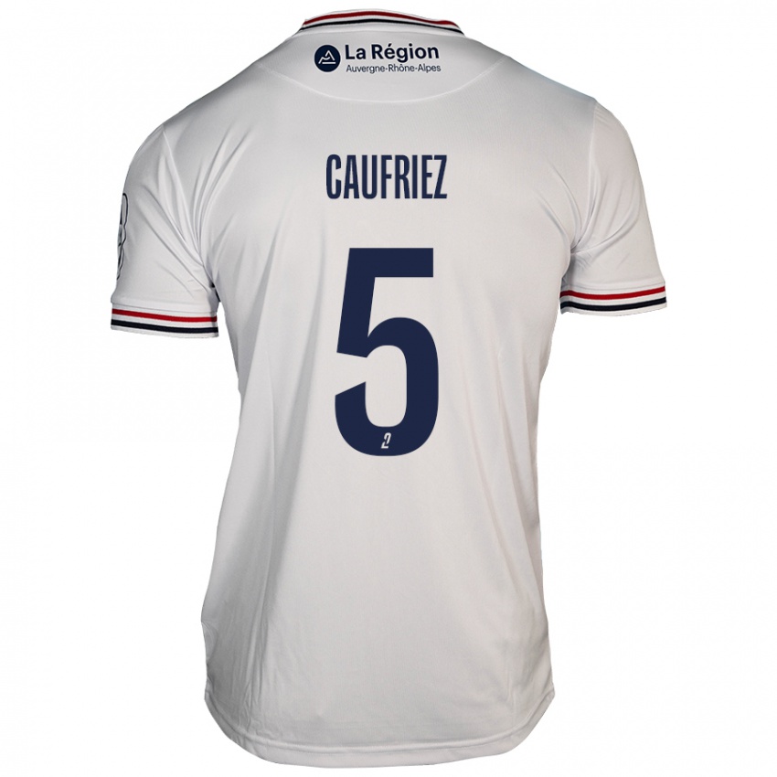 Hombre Camiseta Maximiliano Caufriez #5 Blanco 2ª Equipación 2024/25 La Camisa