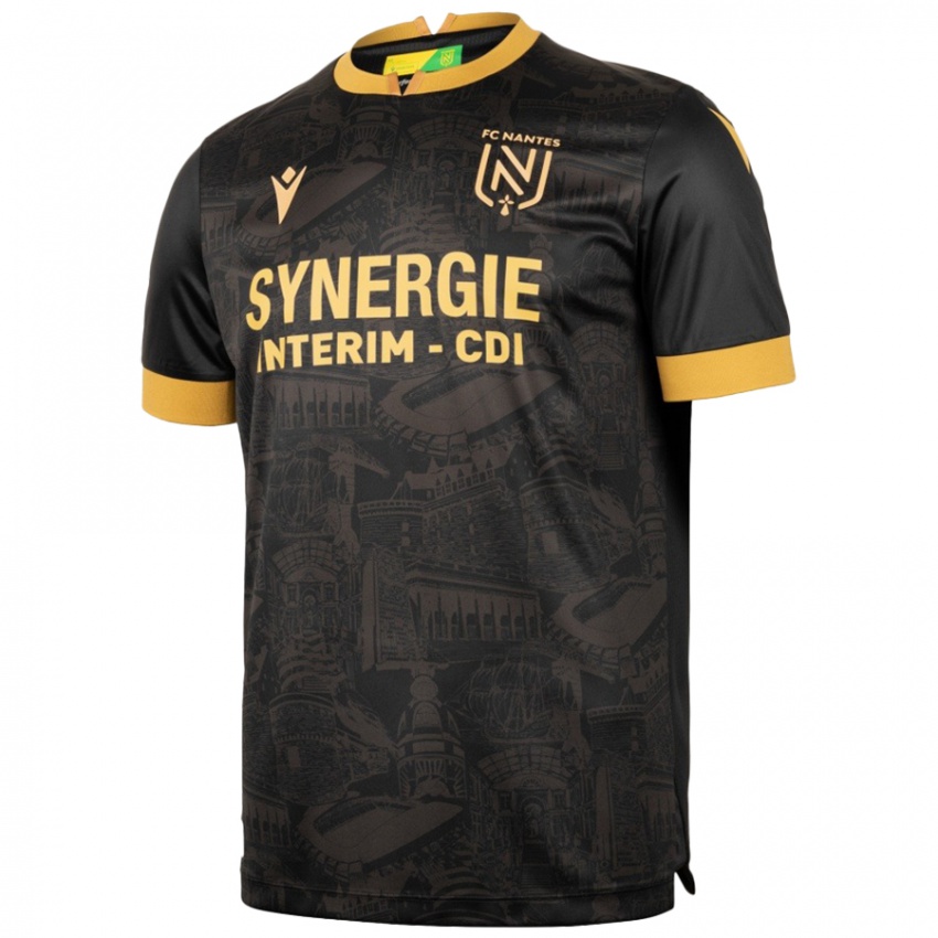 Hombre Camiseta Kévin Lukoki Fayasueka #17 Negro Marrón 2ª Equipación 2024/25 La Camisa