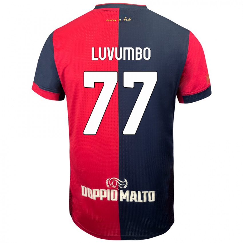 Mujer Camiseta Zito Luvumbo #77 Rojo Azul Más Oscuro 1ª Equipación 2024/25 La Camisa