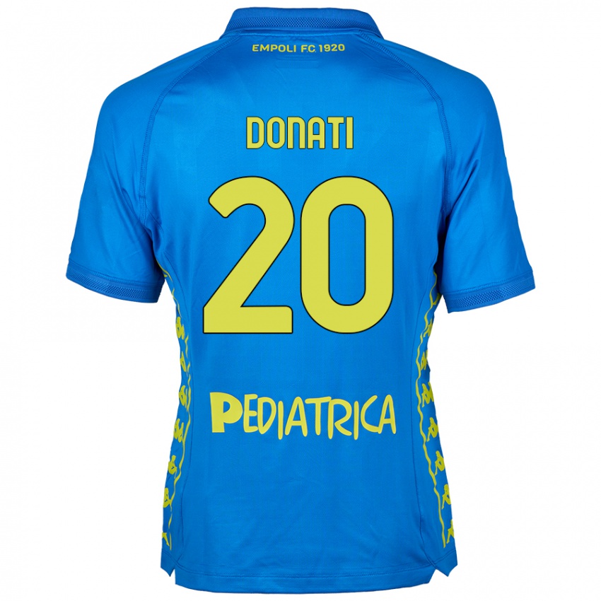 Mujer Camiseta Francesco Donati #20 Azul 1ª Equipación 2024/25 La Camisa