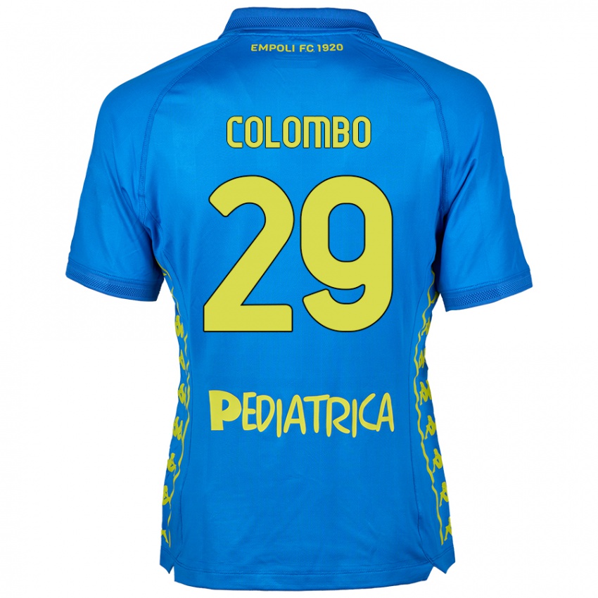 Mujer Camiseta Lorenzo Colombo #29 Azul 1ª Equipación 2024/25 La Camisa