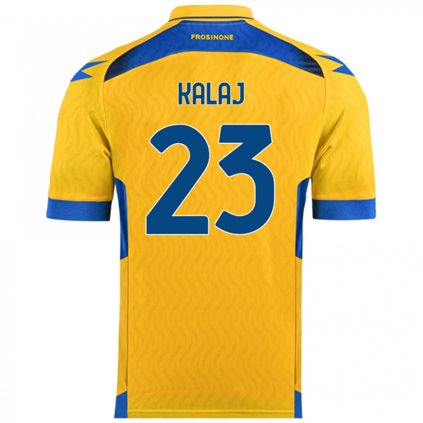 Mujer Camiseta Sergio Kalaj #23 Amarillo 1ª Equipación 2024/25 La Camisa