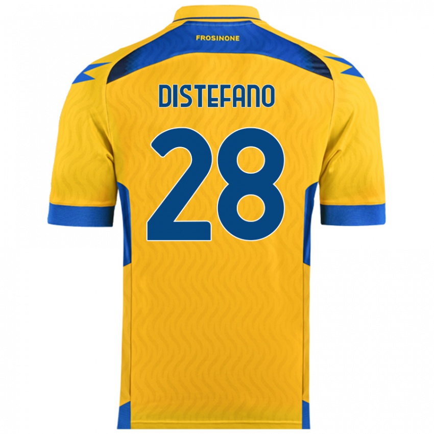 Mujer Camiseta Filippo Distefano #28 Amarillo 1ª Equipación 2024/25 La Camisa