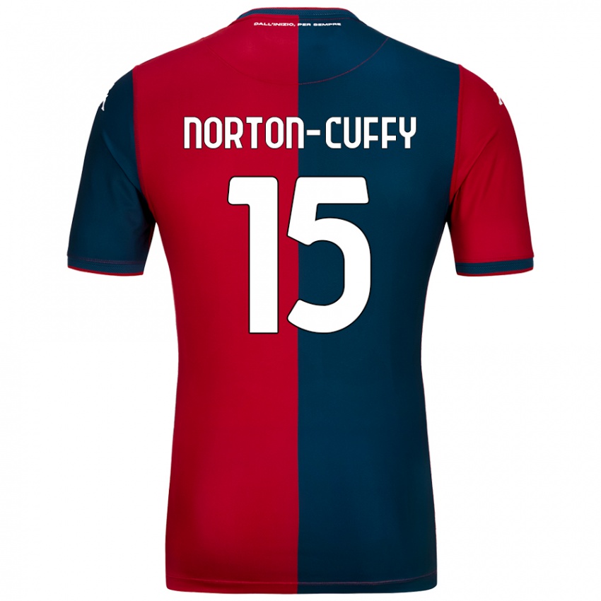 Mujer Camiseta Brooke Norton-Cuffy #15 Rojo Azul Oscuro 1ª Equipación 2024/25 La Camisa