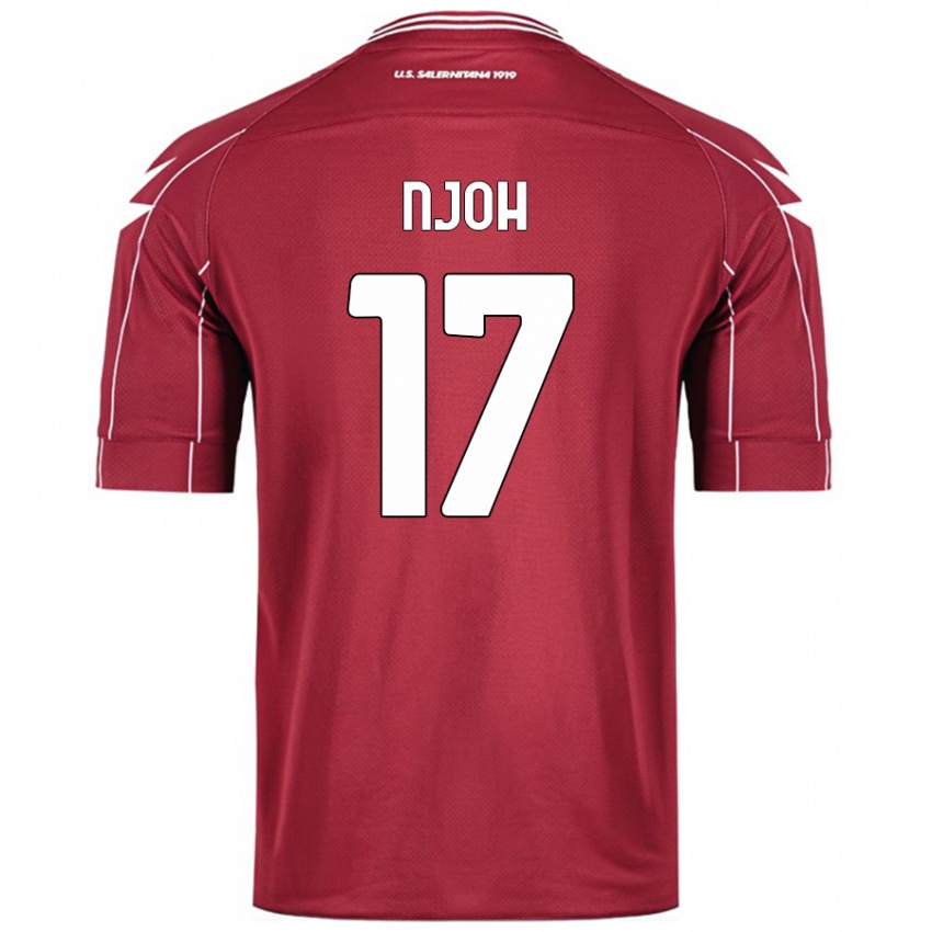 Mujer Camiseta Lilian Njoh #17 Borgoña 1ª Equipación 2024/25 La Camisa