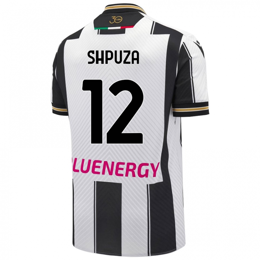 Mujer Camiseta Kleo Shpuza #12 Blanco Negro 1ª Equipación 2024/25 La Camisa