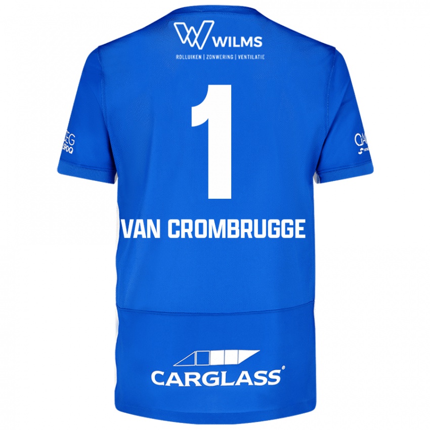 Mujer Camiseta Hendrik Van Crombrugge #1 Azul 1ª Equipación 2024/25 La Camisa