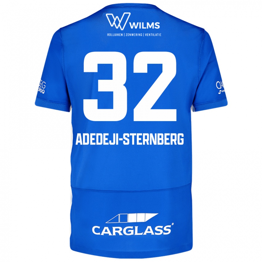 Mujer Camiseta Noah Adedeji-Sternberg #32 Azul 1ª Equipación 2024/25 La Camisa