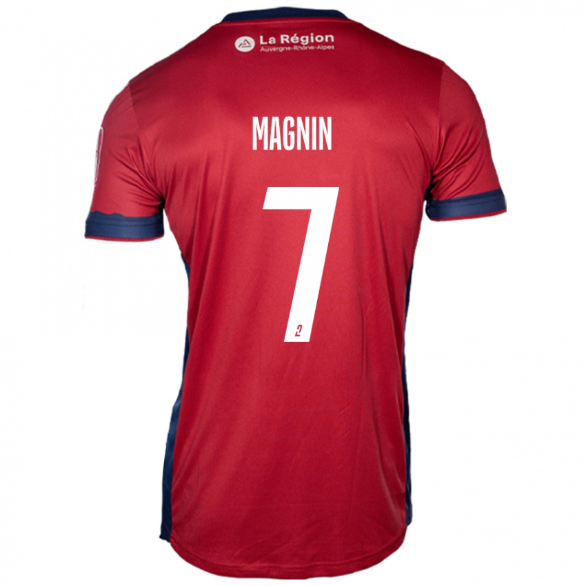 Mujer Camiseta Yohann Magnin #7 Borgoña Claro 1ª Equipación 2024/25 La Camisa