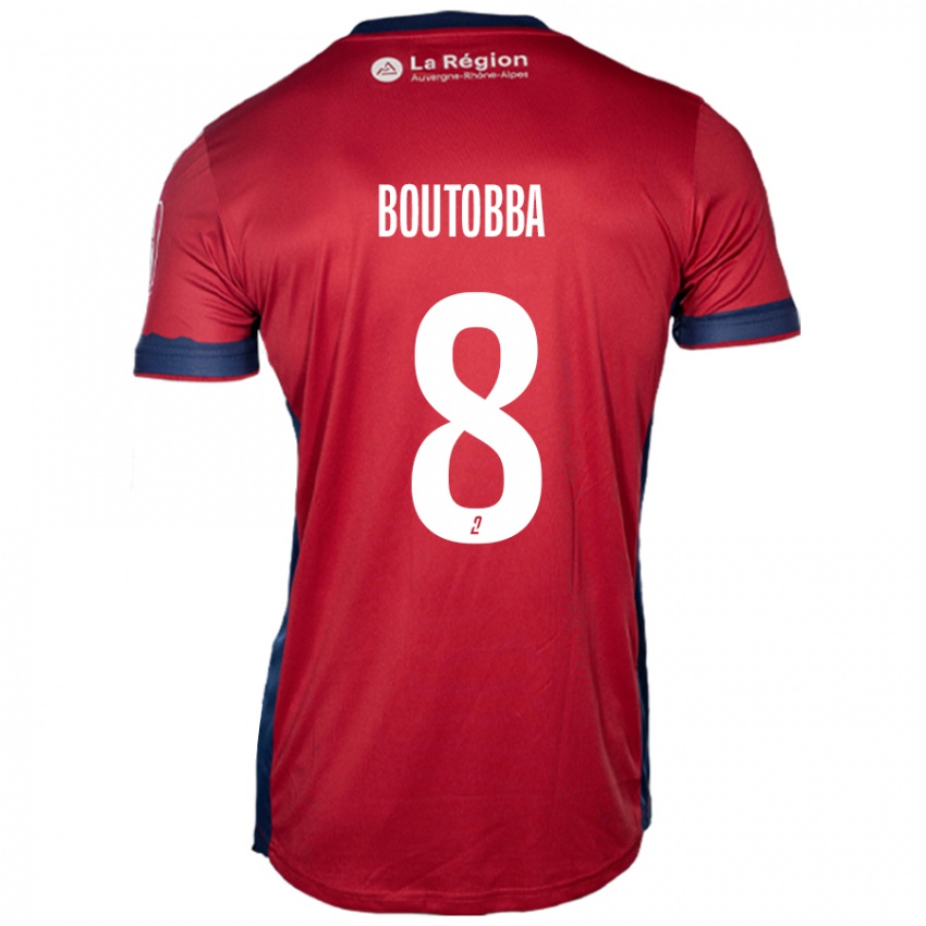 Mujer Camiseta Bilal Boutobba #8 Borgoña Claro 1ª Equipación 2024/25 La Camisa