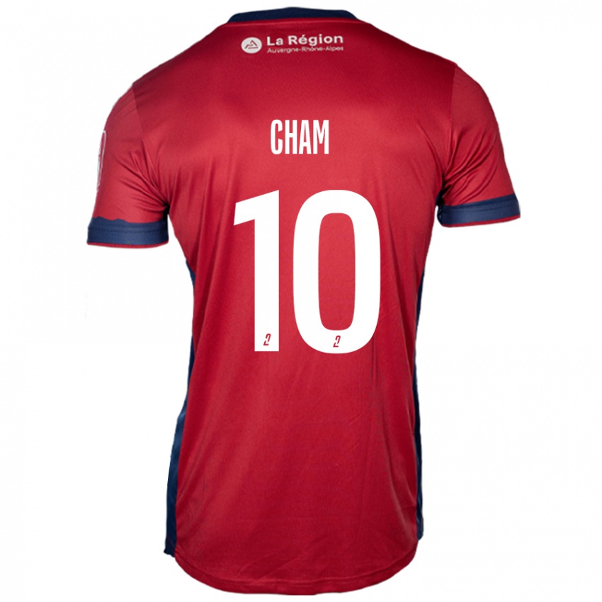 Mujer Camiseta Muhammed Cham #10 Borgoña Claro 1ª Equipación 2024/25 La Camisa