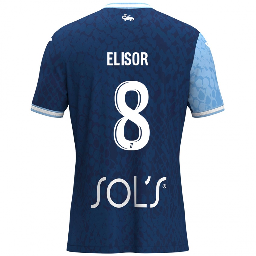 Mujer Camiseta Salomé Elisor #8 Azul Cielo Azul Oscuro 1ª Equipación 2024/25 La Camisa