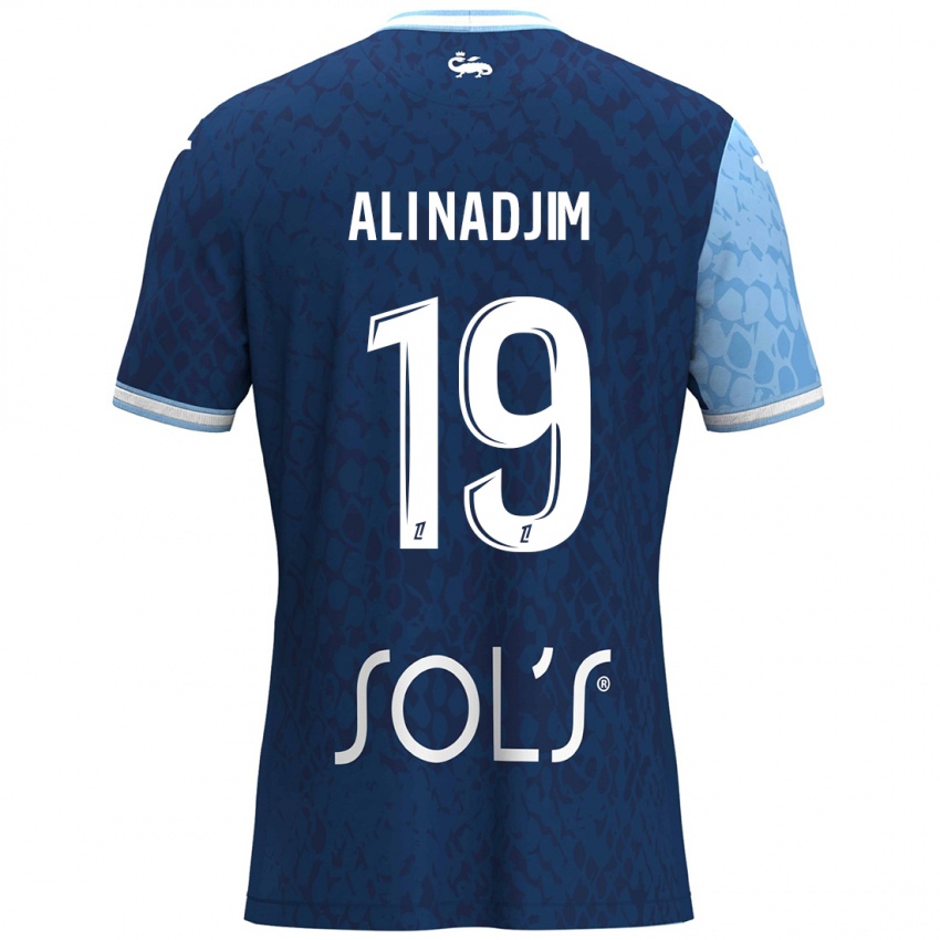 Mujer Camiseta Nadjma Ali Nadjim #19 Azul Cielo Azul Oscuro 1ª Equipación 2024/25 La Camisa