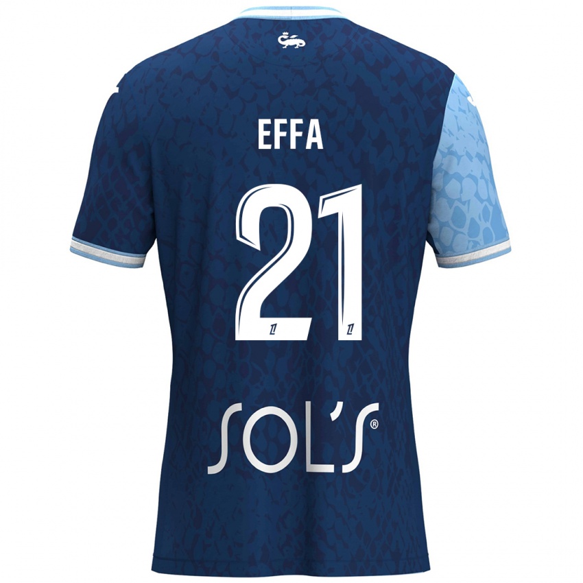 Mujer Camiseta Chancelle Effa Effa #21 Azul Cielo Azul Oscuro 1ª Equipación 2024/25 La Camisa