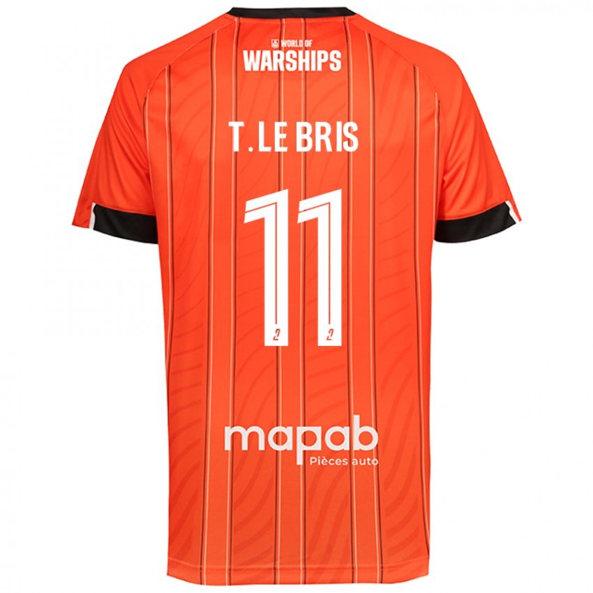 Mujer Camiseta Théo Le Bris #11 Naranja 1ª Equipación 2024/25 La Camisa