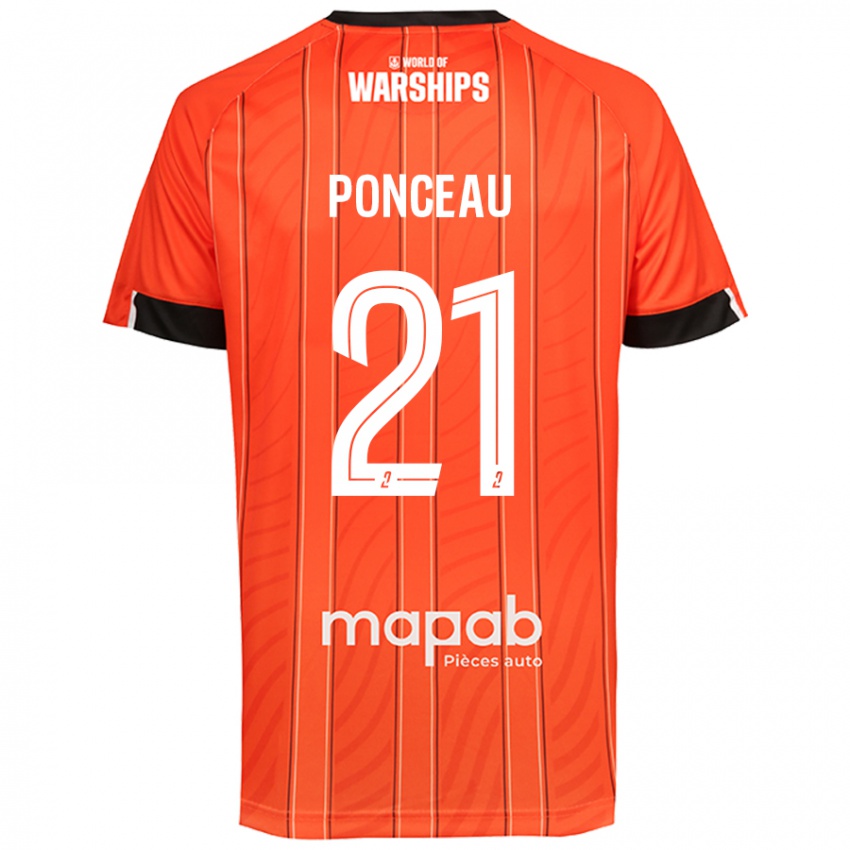 Mujer Camiseta Julien Ponceau #21 Naranja 1ª Equipación 2024/25 La Camisa