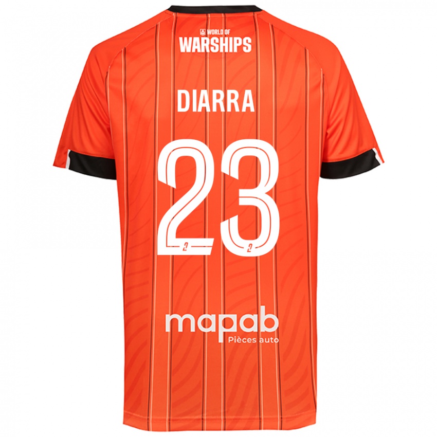 Mujer Camiseta Stéphane Diarra #23 Naranja 1ª Equipación 2024/25 La Camisa