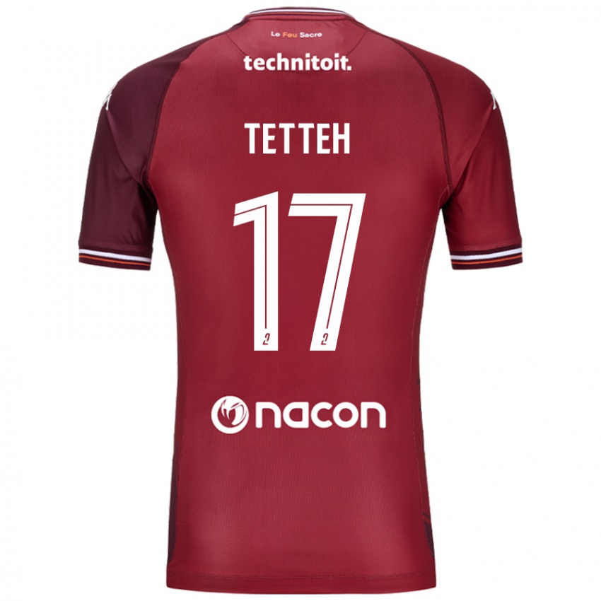 Mujer Camiseta Benjamin Tetteh #17 Rojo Granata 1ª Equipación 2024/25 La Camisa