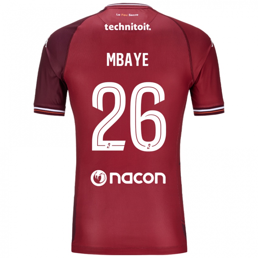 Mujer Camiseta Malick Mbaye #26 Rojo Granata 1ª Equipación 2024/25 La Camisa