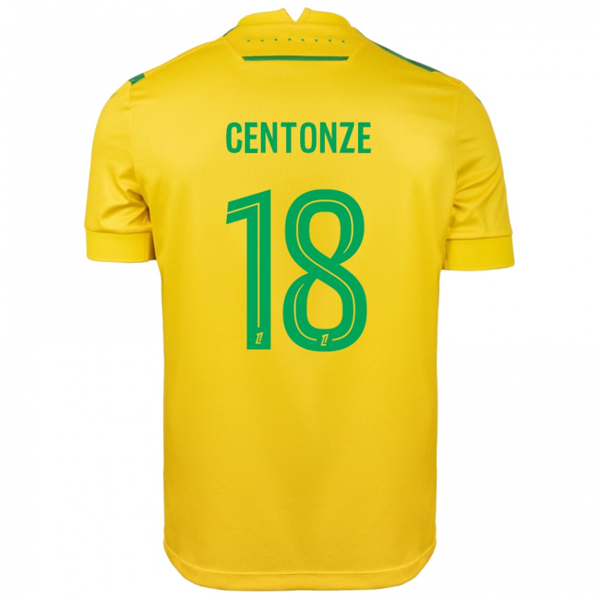 Mujer Camiseta Fabien Centonze #18 Amarillo Verde 1ª Equipación 2024/25 La Camisa