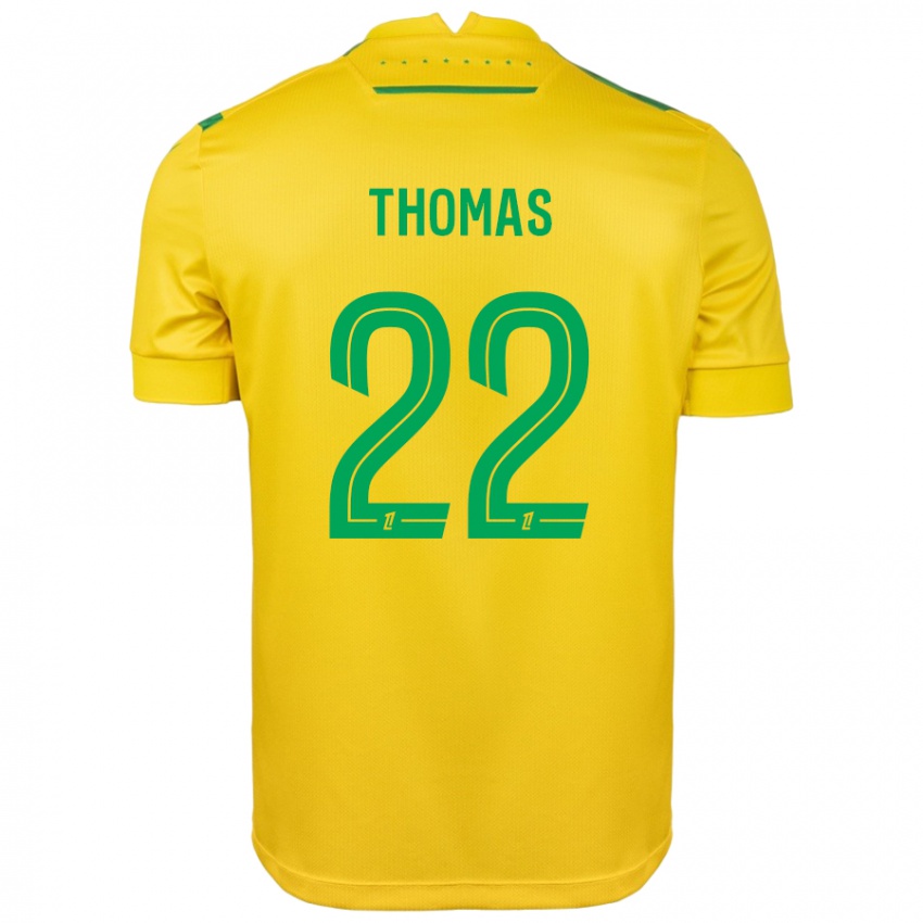 Mujer Camiseta Sorba Thomas #22 Amarillo Verde 1ª Equipación 2024/25 La Camisa