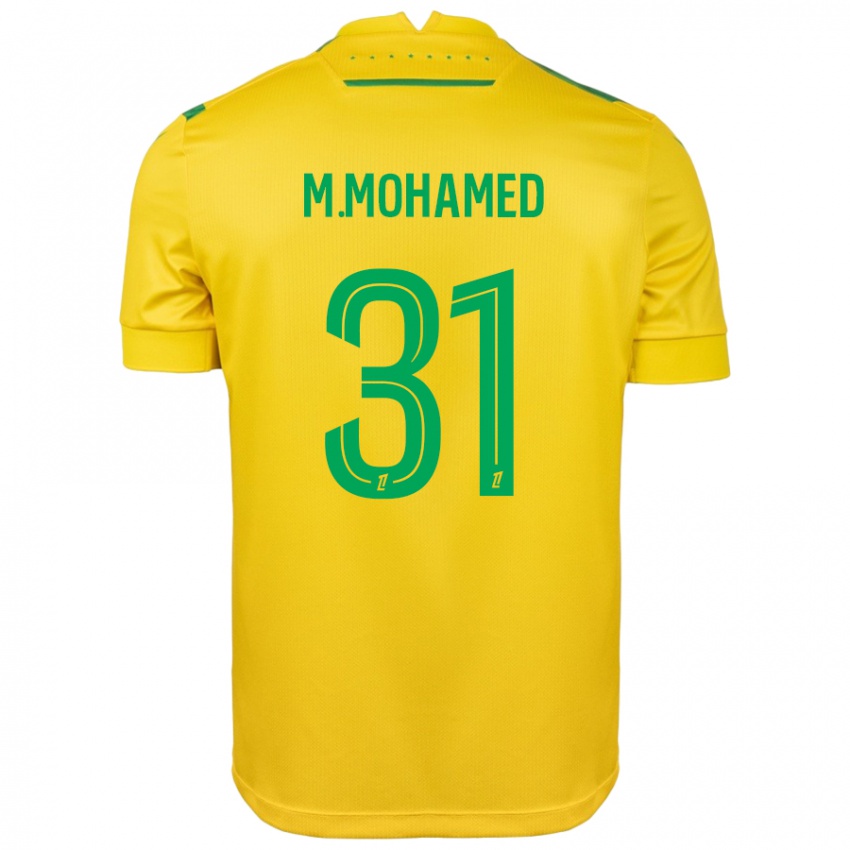 Mujer Camiseta Mostafa Mohamed #31 Amarillo Verde 1ª Equipación 2024/25 La Camisa