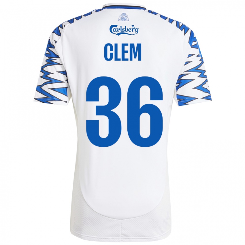 Mujer Camiseta William Clem #36 Blanco Azul Cielo 1ª Equipación 2024/25 La Camisa