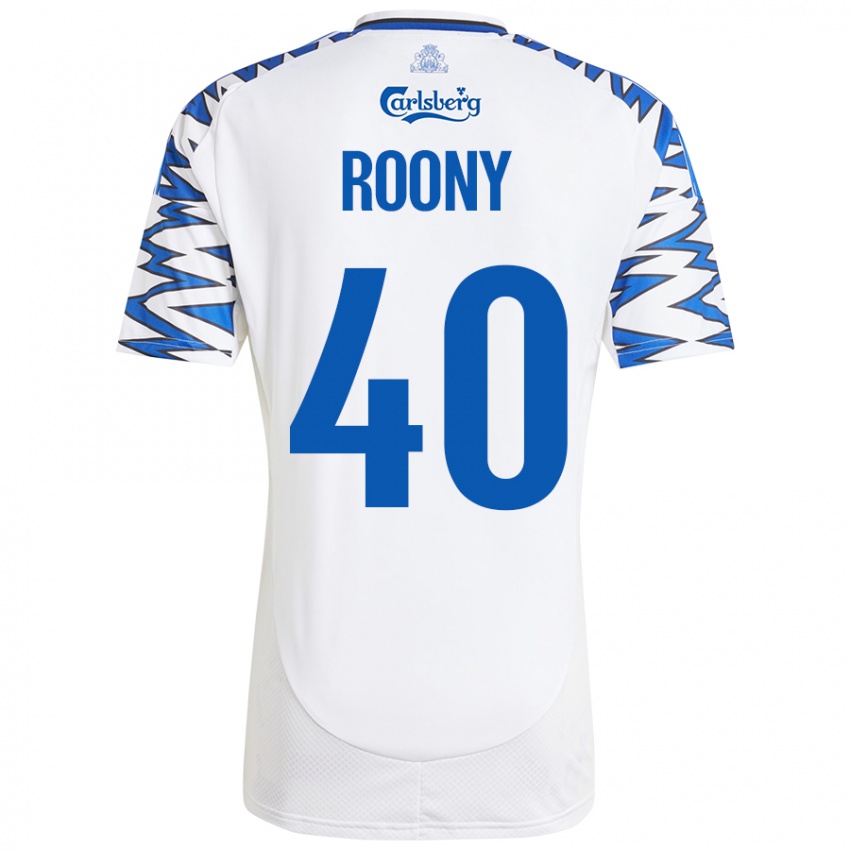 Mujer Camiseta Roony Bardghji #40 Blanco Azul Cielo 1ª Equipación 2024/25 La Camisa