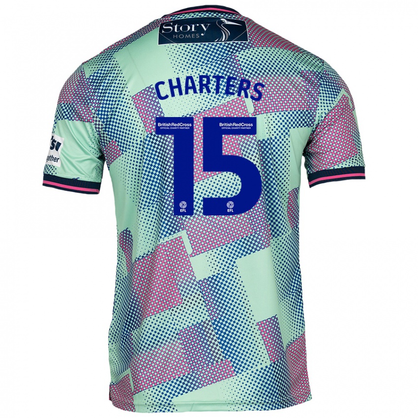 Mujer Camiseta Taylor Charters #15 Verde 2ª Equipación 2024/25 La Camisa