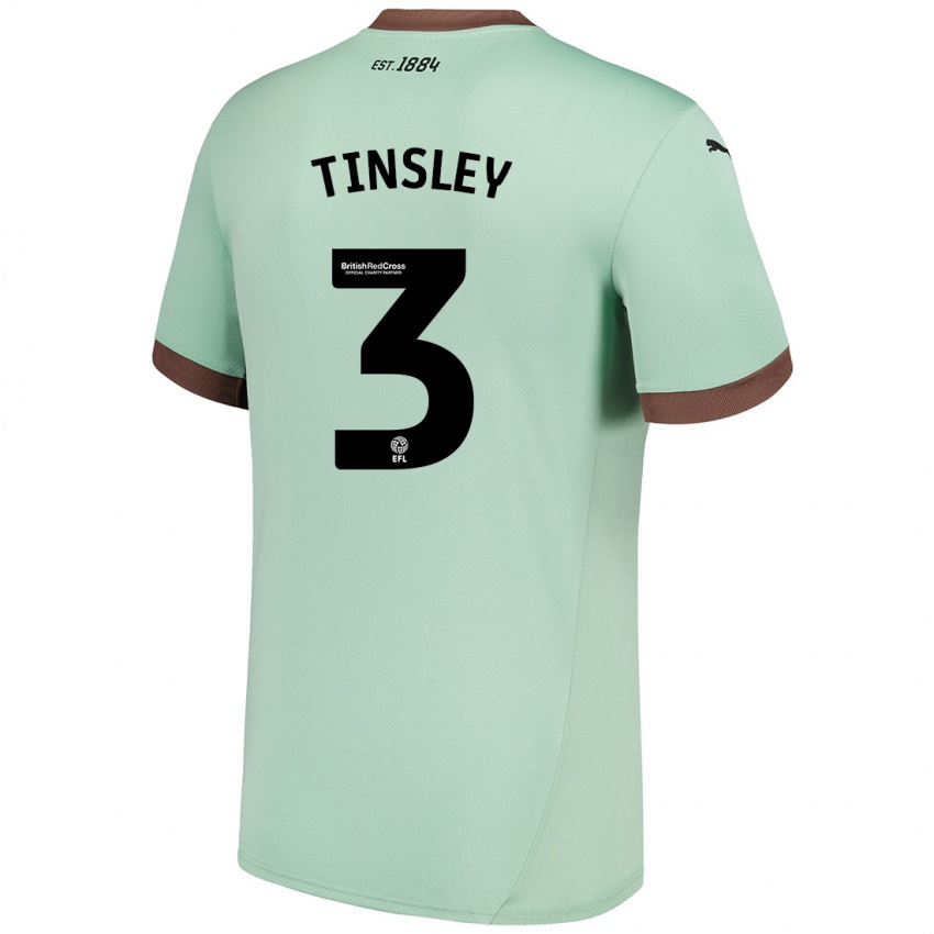 Mujer Camiseta Megan Tinsley #3 Verde Pálido 2ª Equipación 2024/25 La Camisa