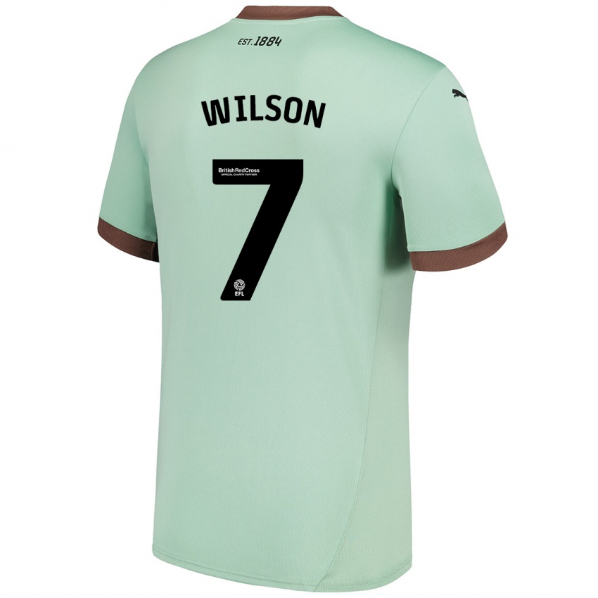 Mujer Camiseta Emelia Wilson #7 Verde Pálido 2ª Equipación 2024/25 La Camisa