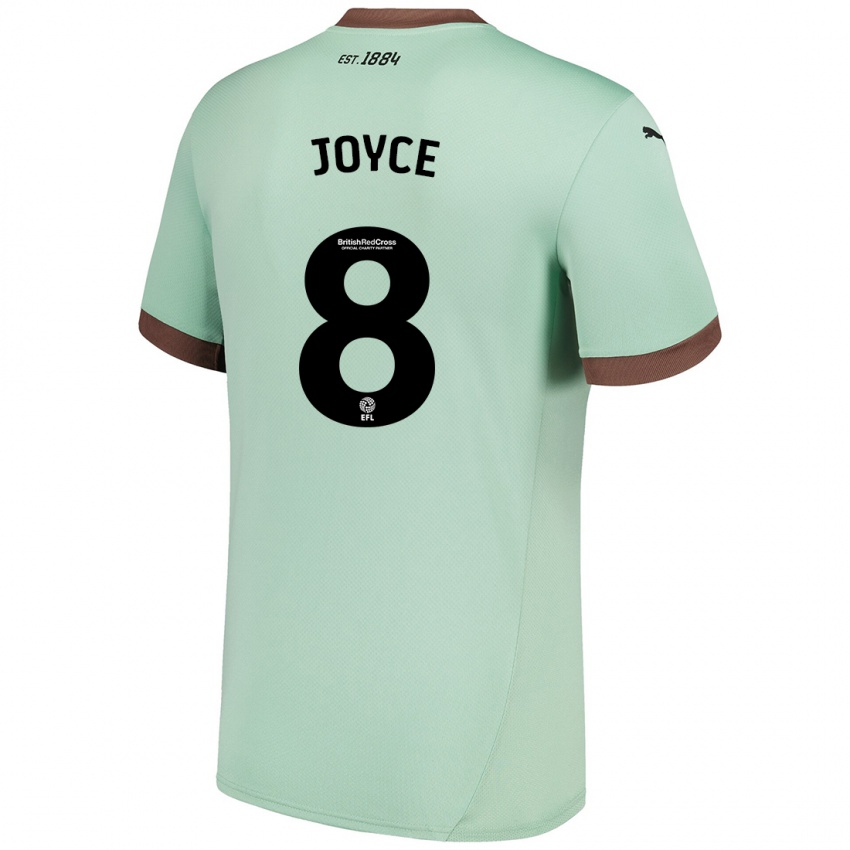 Mujer Camiseta Emily Joyce #8 Verde Pálido 2ª Equipación 2024/25 La Camisa